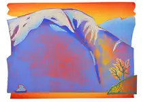 Tittel: Oksen. Tresnitt. 2023. Størrelse: 68 x 50 cm.